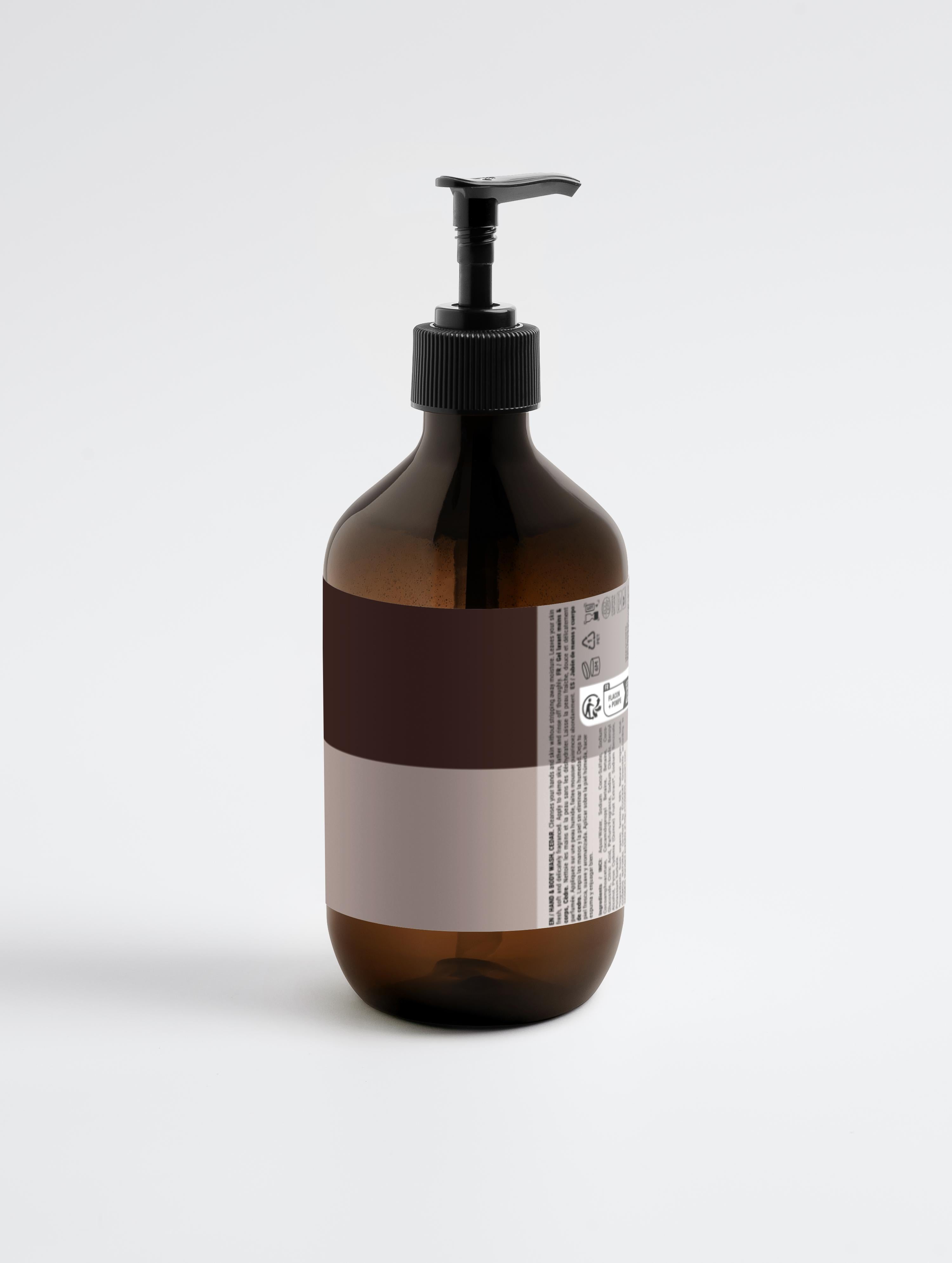 Hand & Body Wash, Peppermint & Dark Cedar